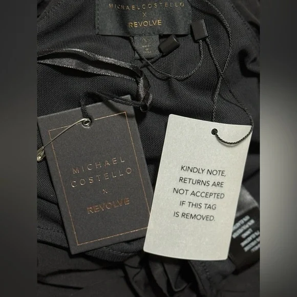 Michael Costello x Revolve Magnolia Cropped Top in Black - Picture 6 of 7